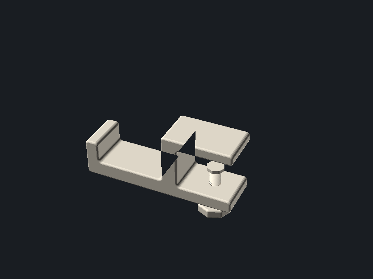Headphone stand with desk clamp, view 1