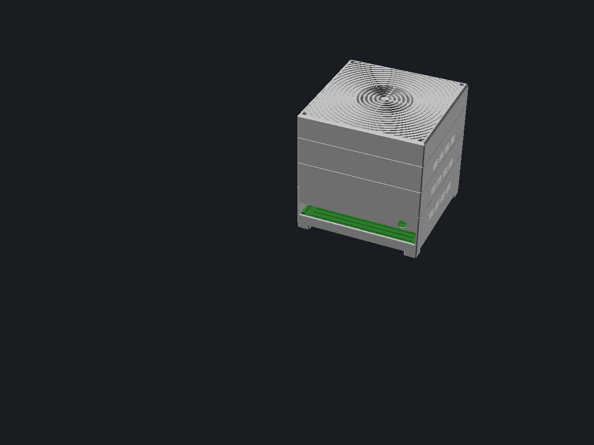 Stackable Mini-ITX NAS case, view 1