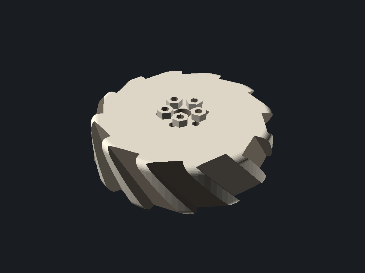 Parametric tractor wheel, view 1