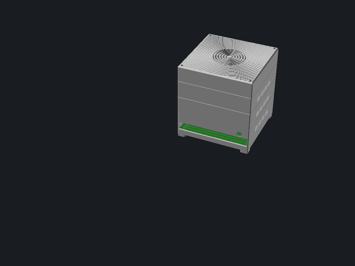 Stackable Mini-ITX NAS case, view 1