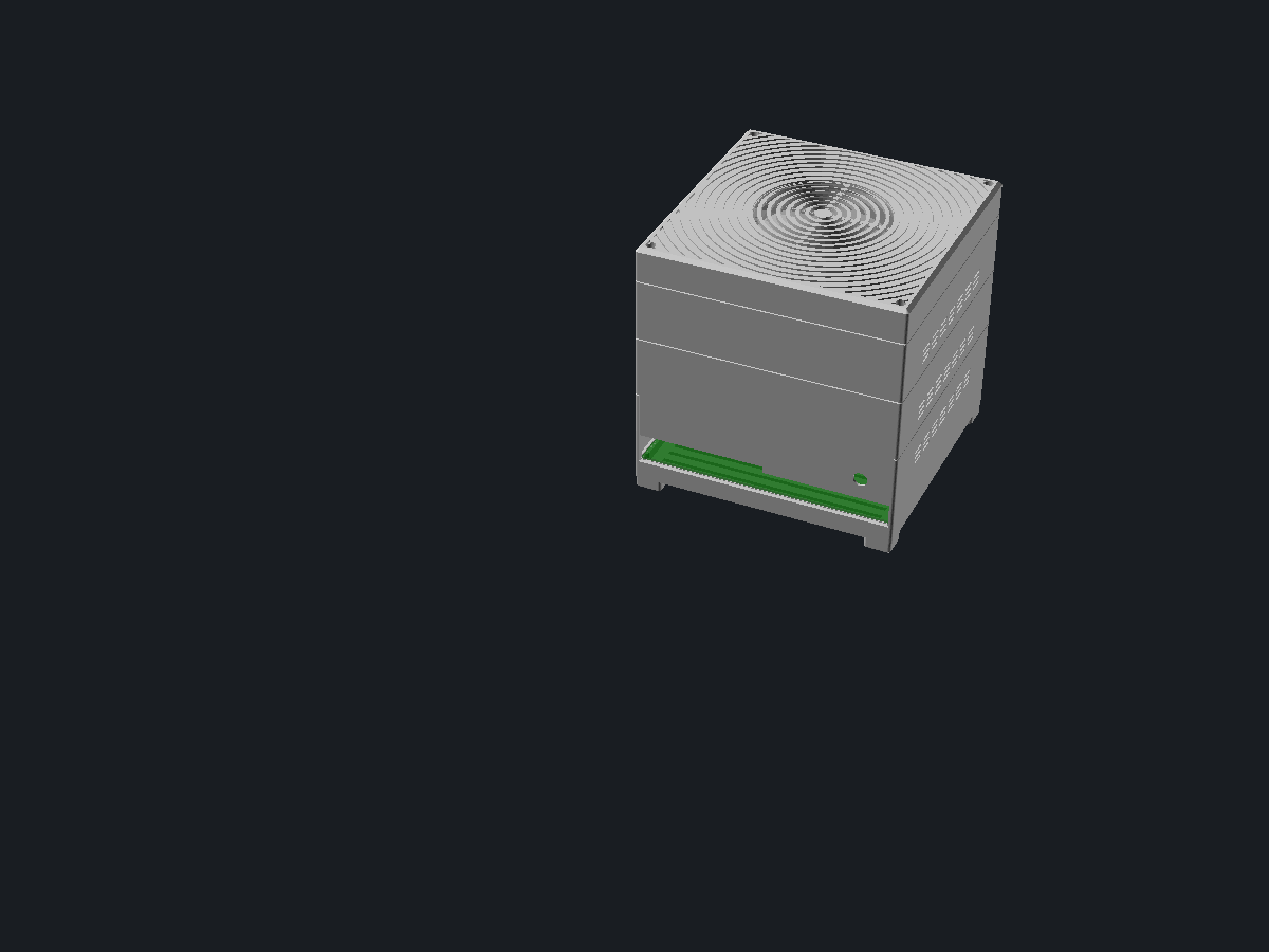 Stackable Mini-ITX NAS case, view 1
