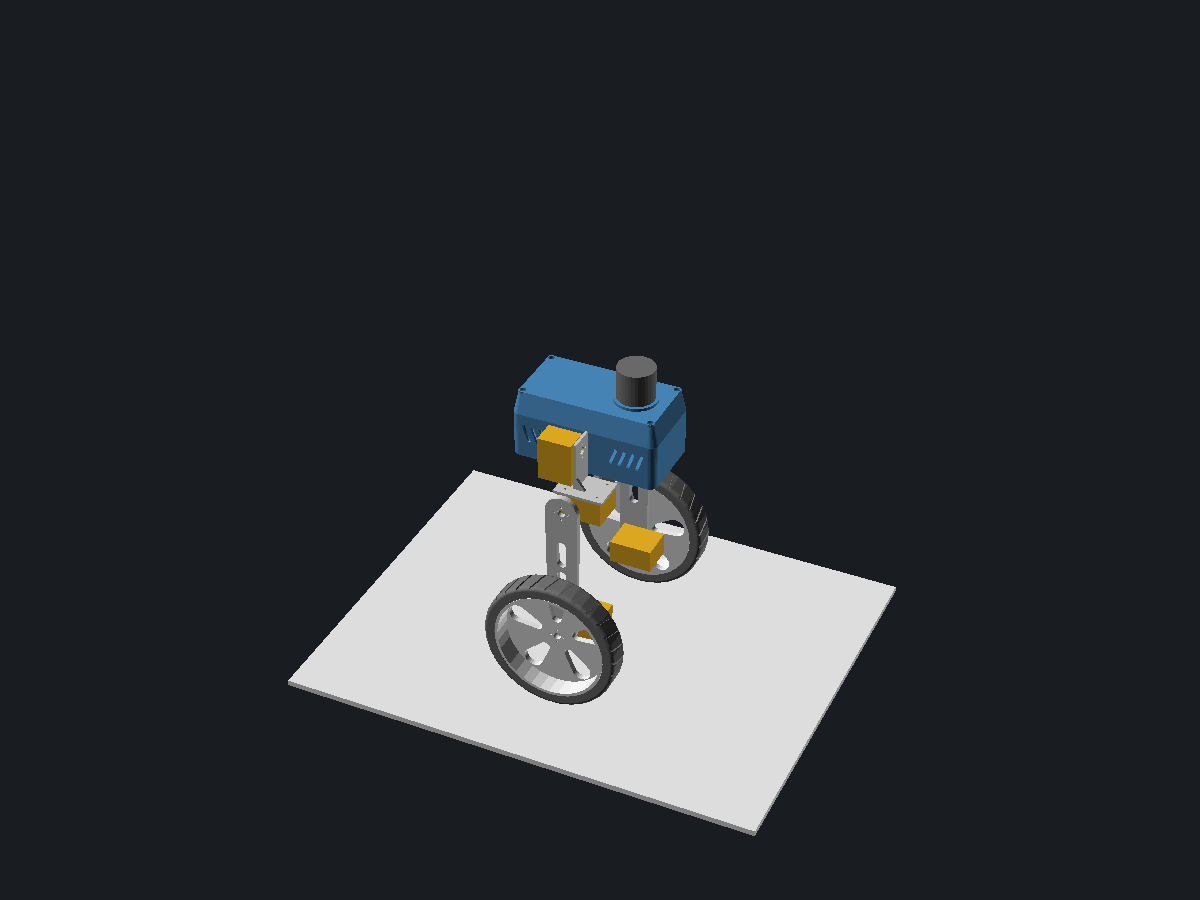 Wheeled bipedal balancer, view 1